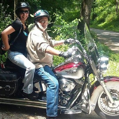 My Daughter and I. I rode her on her first ever Harley ride. I let her see our world from a different Godly view. Sadly she pasted away shortly after. Godbless