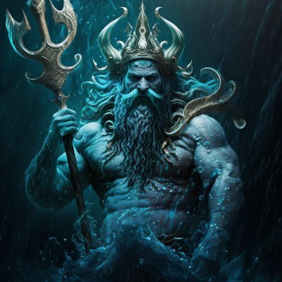 God of the sea, storms, earthquakes, and horses. I rule with the trident, but my heart belongs to the ocean. #Poseidon #GodOfTheSea #Mythology