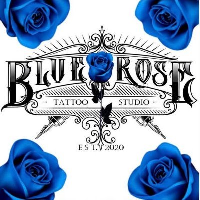 Skull Blue Rose Tattoo Style - Skull Rose - Sticker | TeePublic