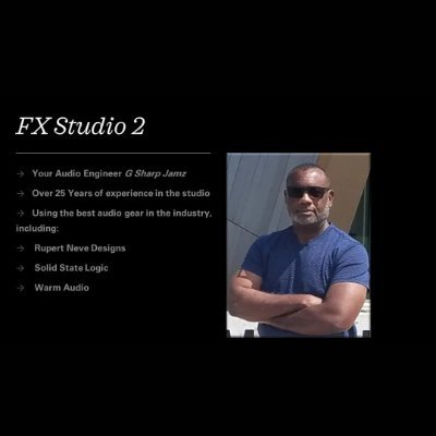 GSharp28297209's profile picture. Audio Engineer  and owner of FX Studio 2, online mixing and mastering service.
Featuring Neve, Solid State Logic  pro gear!
Message me for more info.