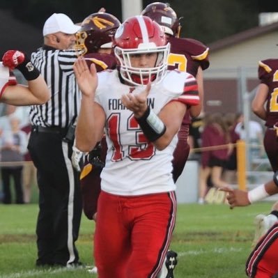 |6’0| 175 lbs| 4.11 GPA| RB/Safety| First team all conference safety| Forreston, IL ‘24| Track and Field| 800: 2:00| Hudl: https://t.co/y5F5BZ9Rnw