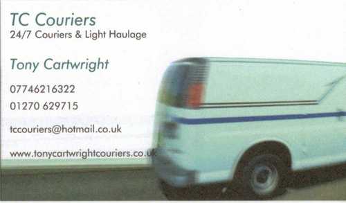 tccouriers's profile picture. 24/7  couriers operating from the cheshire area and i go nationwide within the uk contact    tony on   07746216322