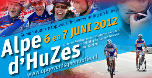 Alp d´Huzes 7 juni 2012 | Strijd tegen kanker | Jeroen te Wierik | Joost te Wierik | Jos Verdaasdonk| Oscar Duteweert | Azerty | Lifestyle Centre | Raalte