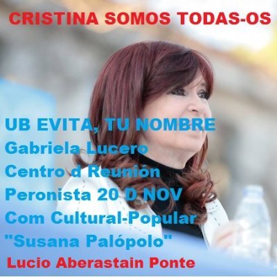 Cristinista. Peruca. ProgreFeminista. Educación-Salud serv. públicos. VoluntarioMalvinasNoMovilizado 12482 - ANTISIONISTA/CAPITALISTA - RIVER