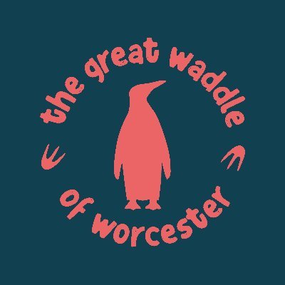 A happy huddle of penguins brightening Worcester’s streets in summer 2024 while raising funds for St Richard's Hospice #WaddleOfWorcester