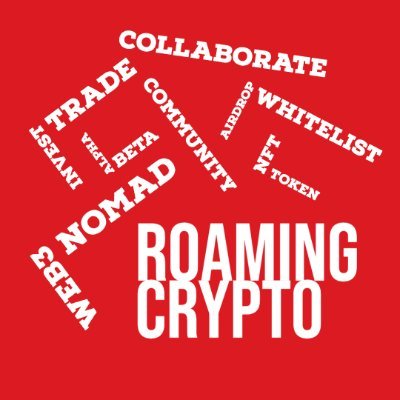 Nomadic Web3 investor / trader / tester / community manager.

@cv_exchange #cryptodad #freetoroam #travellingwinemakertrio #nomadfamily
