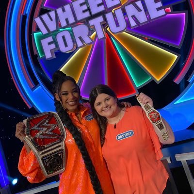 Bianca Belairs Wheel of Fortune partner! WWE fan!