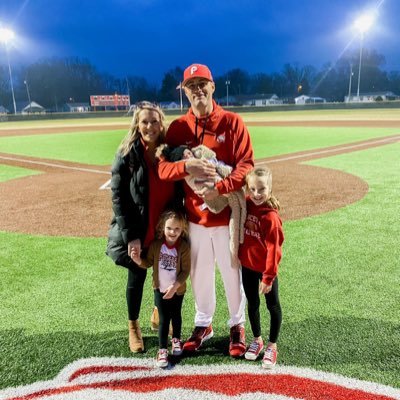 Dad and husband first-Kim, Charley, Ellie, Kip. Princeton High School Head Baseball Coach