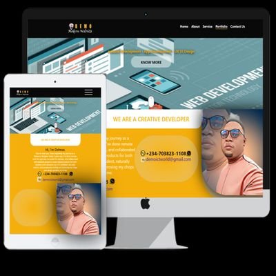 I am Delmax, a web developers from Nigeria. Demo ICT World will develop a modern responsive and professional Website of any kind according to your requirements.
