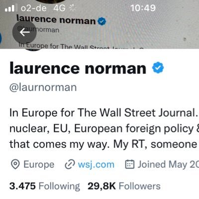 In Europe for The Wall Street Journal. Cover Iran nuclear, EU, European foreign policy & anything else that comes my way. My RT, someone else's view.