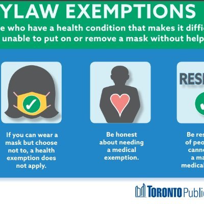 Ontario/Toronto residents discussing  exp's on mask / vaccine passport exemptions in COVID-19.  Not legal advice. DM us your stories and we'll fight back here.