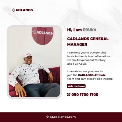 EzeOnoduUgo's profile picture. Son and Brother. Premium Man of Ozubulu. Man Utd Faithful . General Manager, Realtor/Real estate consultant@CadLandsGroup. FPL Manager, Grey Fc