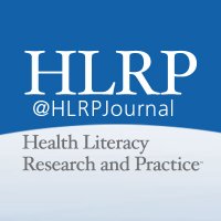 HLRP: Health Literacy Research and Practice(@HLRPJournal) 's Twitter Profile Photo