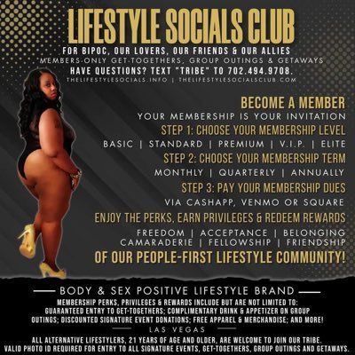 🦄 Social Club FOR LIFESTYLERS BY LIFESTYLERS 🔞 Must Be 21+ To Join 🤝🏽 Monthly Meet & Greet 🪢 Monthly Munch 🍍 Weekly Swinger Party ⛓️ Weekly Kink Party