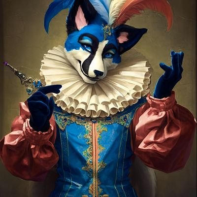 Blue Fox with a Heart Issue. Stay Positive life can be shorter than we think.