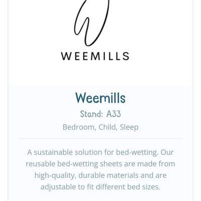 Sustainable  solution  for bed wetting. ' 'Wee bed mat' by Weemills