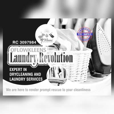 OFLOWKLEENS LAUNDRY REVOLUTION® ³⁰⁹⁷⁹⁸⁴..... is a laundry firm were we ensure prompt response to your cleanliness! Tel: +2348035282099, +2349029462586