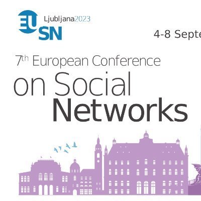 The 7th European Conference on Social Networks (EUSN 2023) at the University of Ljubljana, 4 – 8 September 2023.