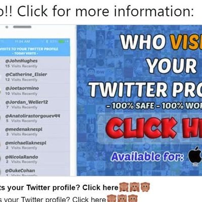 with our website you can see who visits your twitter profile and who download your pictures.