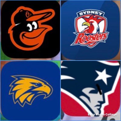 West Coast Eagles, Sydney Roosters, Baltimore Orioles, New England Patriots, Indiana Pacers for life.