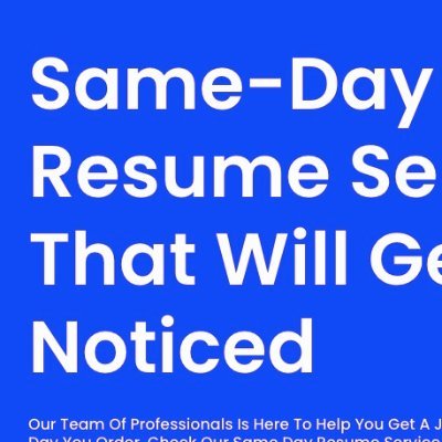 Same Day Resume Service offers fast, professional, and affordable resume writing services to help job seekers stand out in a competitive job market.