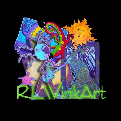 RLWink Art is joy evoking!   Vibrant colors, full of positive vibrations! Art for the soul from the soul. Also a Musician @weeprockgirls