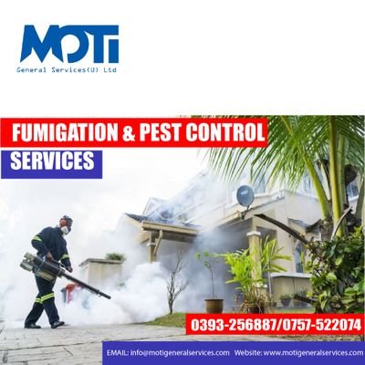 Professional Fumigation and Cleaning.             
           Tel: 0393256887 | Mob: 0757522074.                            
Email: info@motigeneralservices.com