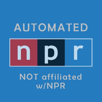 The NPR news feed, tweeted automatically. Beep-boop. Not affiliated with NPR. Updating every 15 min, max 100 stories per day. RT to share the love.