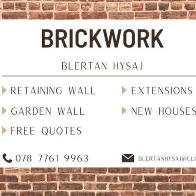 **Offers quality brickwork services in #London.**
**+10 years of experience,**
**Free qoute**
