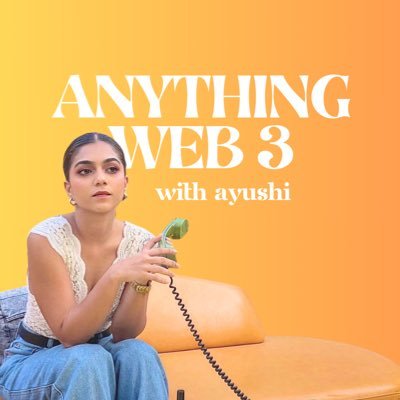 anythingweb3's profile picture. anything web3 podcast with ayushi for a curious newbie or a crypto enthusiast. new episodes weekly on all platforms 🎧