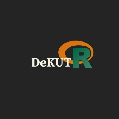 We are a community of R users based at @DeKUTkenya in Nyeri, Kenya || RUGS Programs 2023
 || email: rdekutcommunity@gmail.com

#thuRsday #RDeKUT #RStats