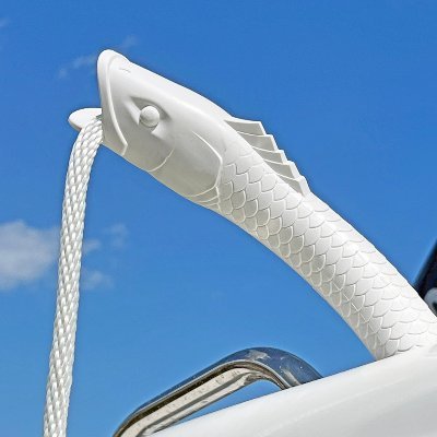 Quick Boat Fender slides into your rod holder and hangs your boat fender over the side of the boat. Dock your boat with confidence and look like a pro.