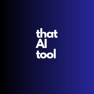 ThatAITool's profile picture. Top AI Tools you need to stay ahead! 🤖

I research them carefully so you don't have to.