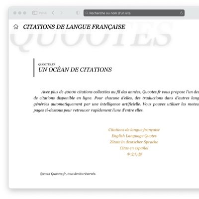 https://t.co/lvYKqB8mcO vous propose l'un des plus vastes recueils de citations disponible en ligne. Trouvez, organisez et n'oubliez plus jamais vos citations préférées.