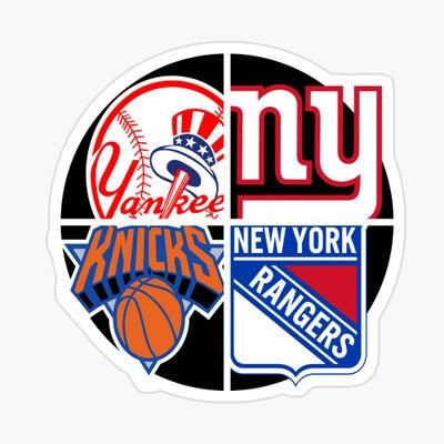 Fan of the New York Yankees GIANTS Knicks and Rangers