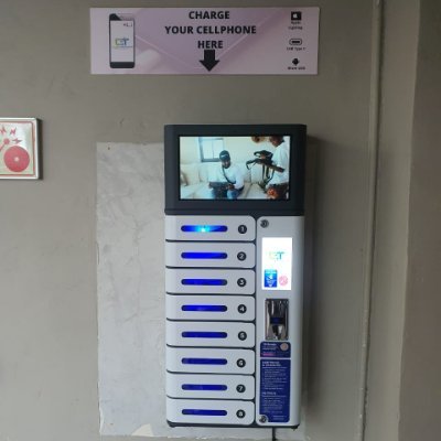 caleb_info's profile picture. "Never run out of battery again! Caleb Innovation provides cellphone charging stations for businesses and public areas. Keep your devices charged on the go.
