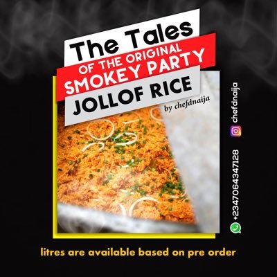 Your No 1 and favorite Smokey Party Jollof Rice Plug and other Sumptuous meals