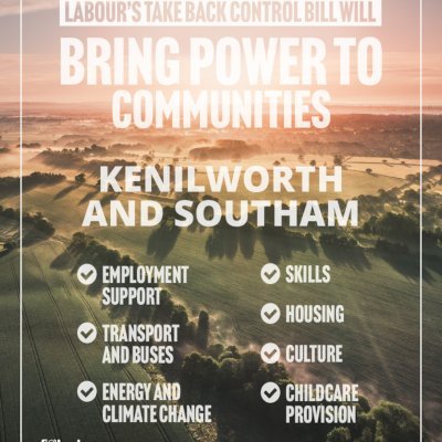 Kenilworth & Southam Labour Party Official twitter account.
#Labour #GTTO
