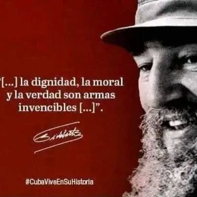 Joven comunista seguidor del proceso revolucionario cubano, fiel seguidor de las ideas de Fidel y Martí.
