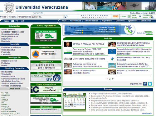 UVportal's profile picture. Portal de la Universidad Veracruzana (UV). Institución de educación superior pública y autónoma, con distintas sedes a lo largo del estado de Veracruz.