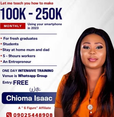 A7 figure Internet marketer ||Friendly||and a reliable coach||. Want to find out how i make extra 200k-500k weekly, Click on the link below.