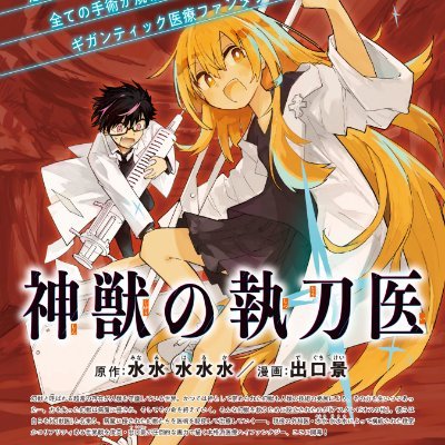 水水 水水水（みなみ はるか）、秋大胸部外科所属の見習い外科医で漫画原作者です。ヤングエースにて「神獣の執刀医」連載中。
週刊少年マガジン原作大賞優秀賞「転生聖女は現世で何を診るか」連載準備中。