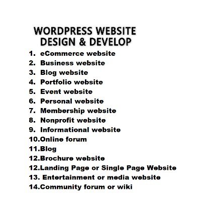 I am WordPress Website Builder (Business, Landing and E-Commerce store etc.)
And WordPress Plugins and Theme installer.
https://t.co/HSQMN91gf6