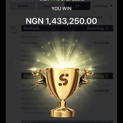 Payment after winning are available here for the first time.. if you can stake high inbox me on my WhatsApp +2349035500511