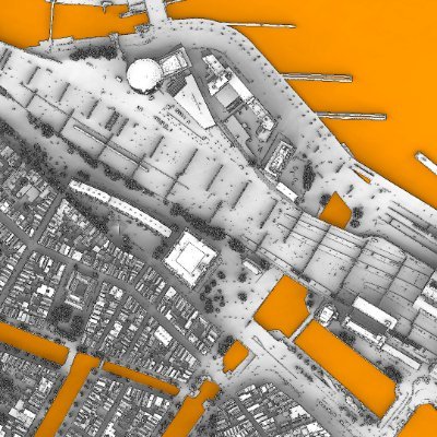 Digitally manufacturing detailed shaded city maps with Python, PDAL and GDAL tools from LiDAR and DSM data.