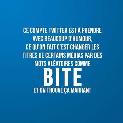 Fake Account - Actualités - Humour et galéjade uniquement
