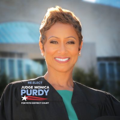 Judge Monica Purdy is the presiding Judge for the 95th District Court in Dallas County, Texas.