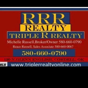 Triple R Realty. Cordell’s Hometown Realtor. Helping you buy and sell property in and around Cordell, Oklahoma https://t.co/AmjJD5pFKl