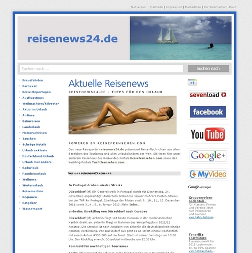 Das Reiseportal http://t.co/bWMkWkiNBd präsentiert aktuelle Reisenews / Reise-Nachrichten aus allen Bereichen des Tourismus.