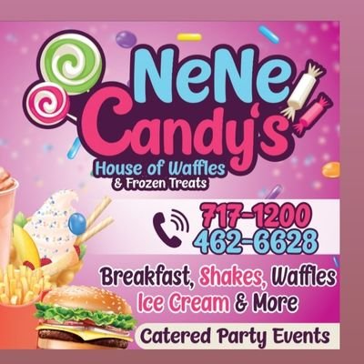 NeNe CaNdy's is an Ice Parlor / Waffle House with a Difference. 

We bring Sugar, Spice and Everything Nice to your taste buds. 😋